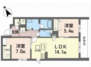 シャーメゾンエスポワール帝塚山の物件間取画像